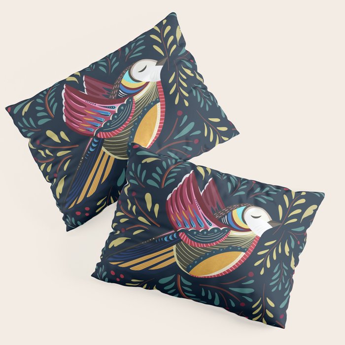 Peace Bird | Navy Pillow Sham Gallery Image 3