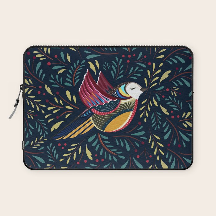 Peace Bird | Navy Laptop Sleeve Gallery Image 1