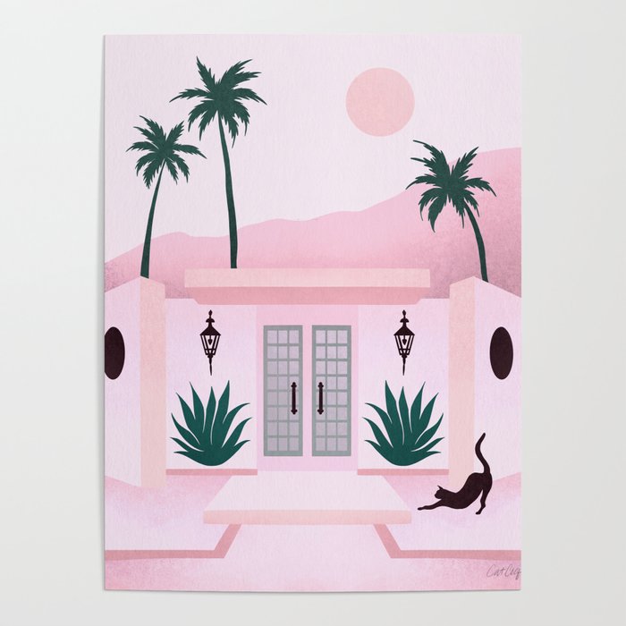 Palm Springs Home â Blush & Teal Poster Gallery Image 4