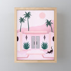 Palm Springs Home â Blush & Teal Mini Art Print Gallery Image 1