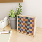 Checkered Multicolor Pattern XII Retro Mini Art Print Gallery Image 2