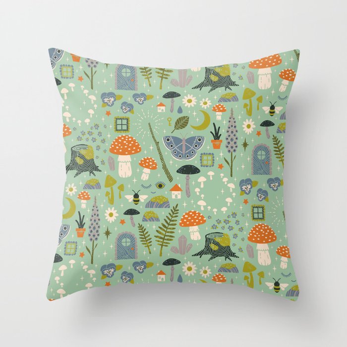 Fairy Garden Throw Pillow Gallery Image 6