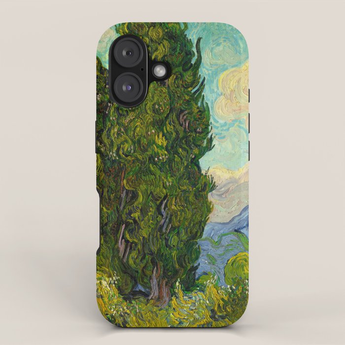 Cypresses Oil Painting Landscape Vincent van Gogh iPhone Case Gallery Image 1