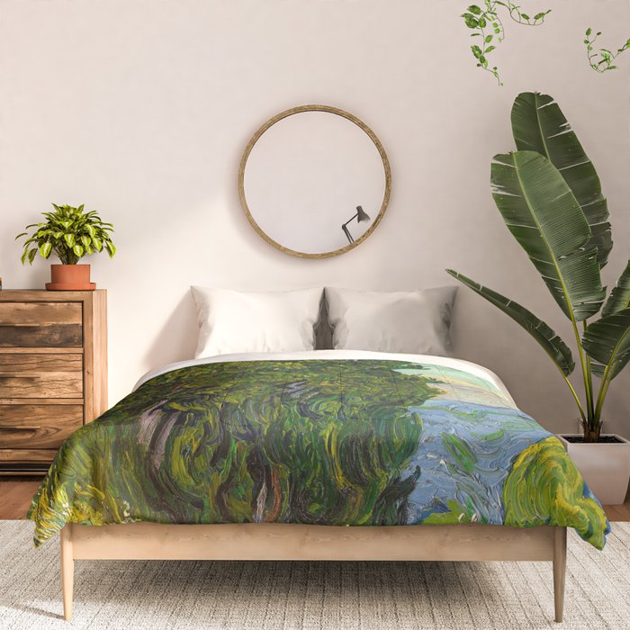 Cypresses Oil Painting Landscape Vincent van Gogh Comforter Gallery Image 3