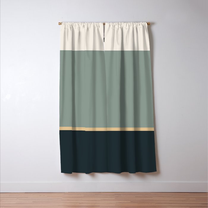 Contemporary Color Block LV Window Curtain Gallery Image 3
