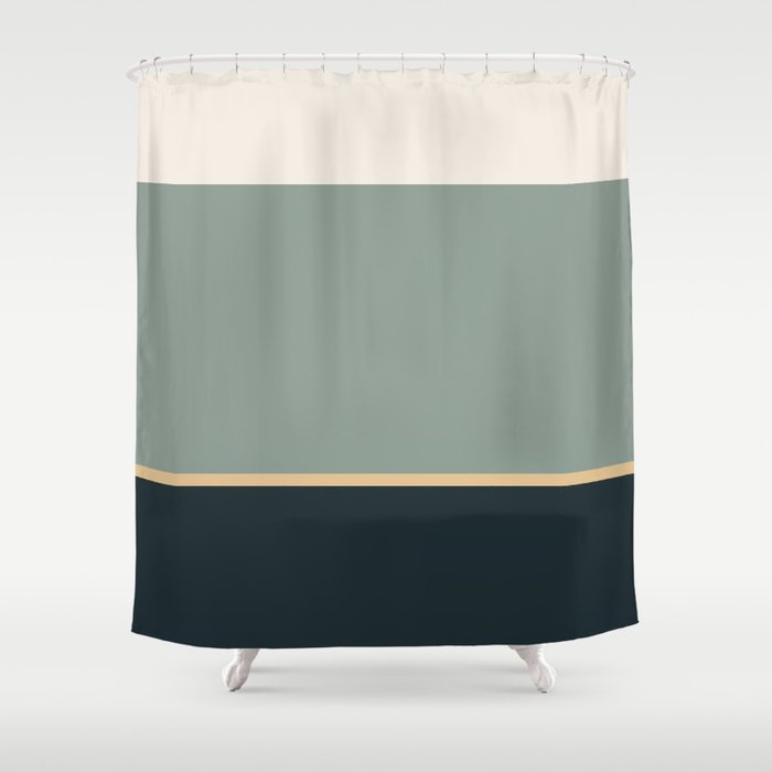 Contemporary Color Block LV Shower Curtain Gallery Image 1