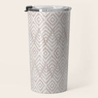 Feather Ikat - Taupe Travel Mug Gallery Image 3