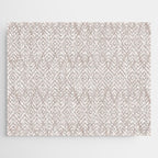 Feather Ikat - Taupe Jigsaw Puzzle Gallery Image 1