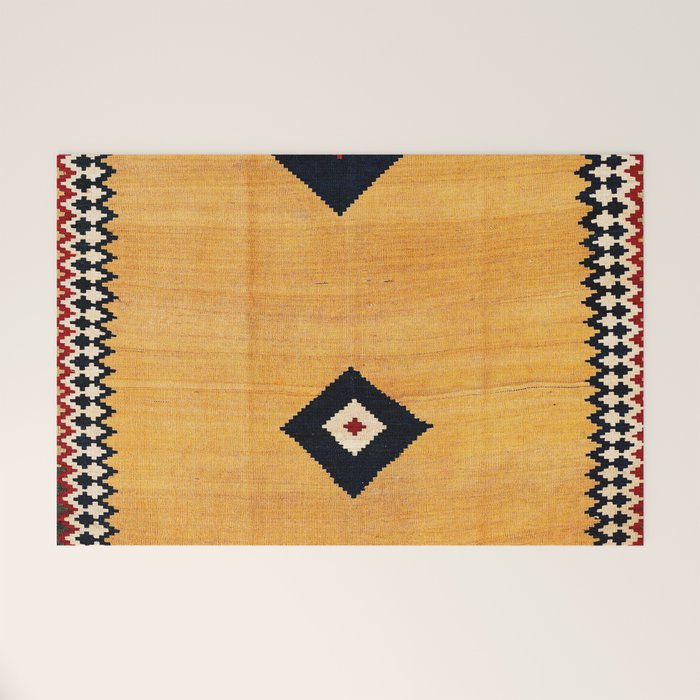 Qashqaâi Fars Southwest Persian Kilim Print Welcome Mat Gallery Image 1