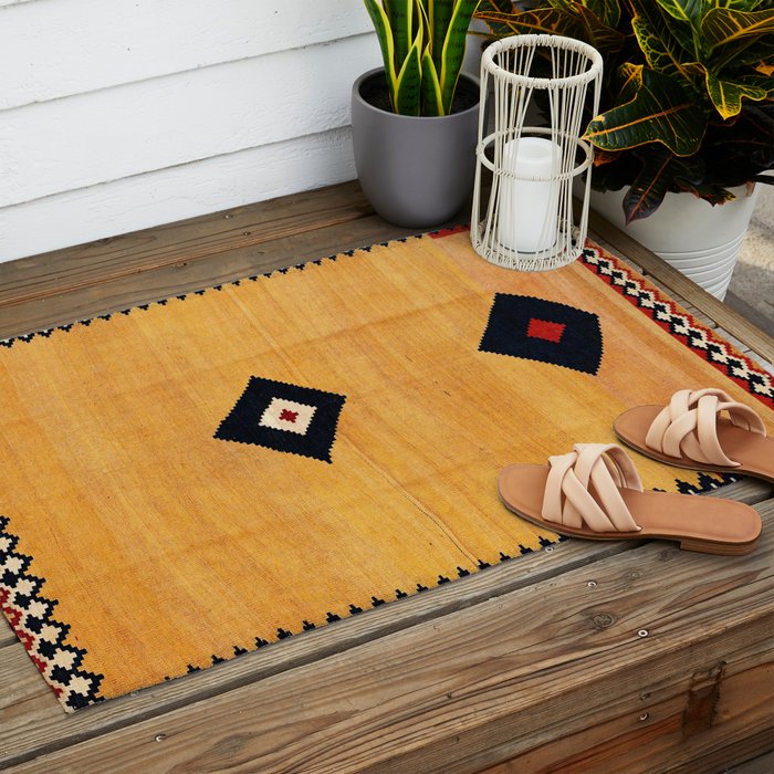 Qashqaâi Fars Southwest Persian Kilim Print Outdoor Rug Gallery Image 2