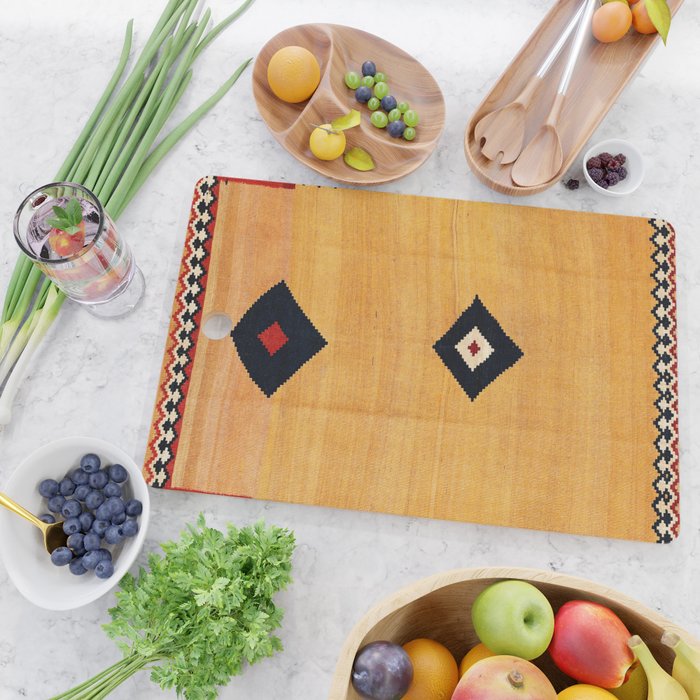 Qashqaâi Fars Southwest Persian Kilim Print Cutting Board Gallery Image 2