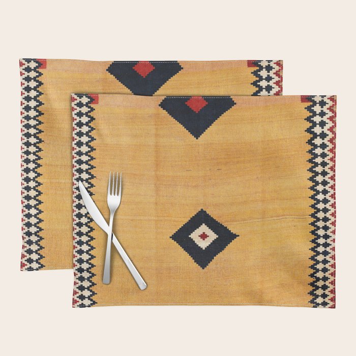 Qashqaâi Fars Southwest Persian Kilim Print Placemat Gallery Image 1