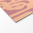 Mid Century Modern Loop Pattern Peach and Plum Mauve Welcome Mat Gallery Image 2