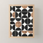 Mid-Century Modern Pattern No.1 - Concrete and Wood Mini Art Print Gallery Image 1