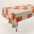 Checked in Burnt Orange Tablecloth Gallery Image 1