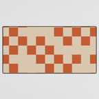 Checked in Burnt Orange Desk Mat Gallery Image 3
