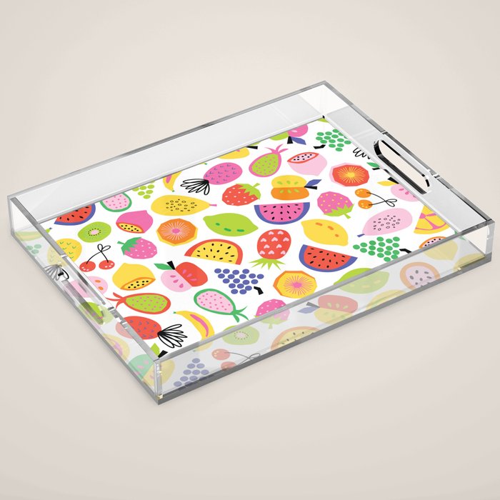 Fruit Salad Pattern Acrylic Tray Gallery Image 1