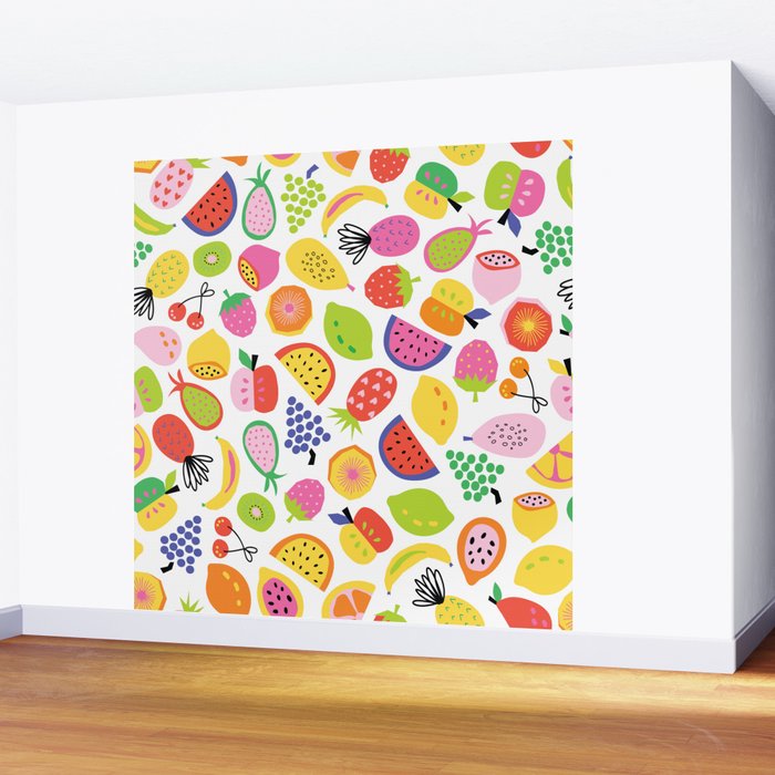 Fruit Salad Pattern Wall Mural Gallery Image 2