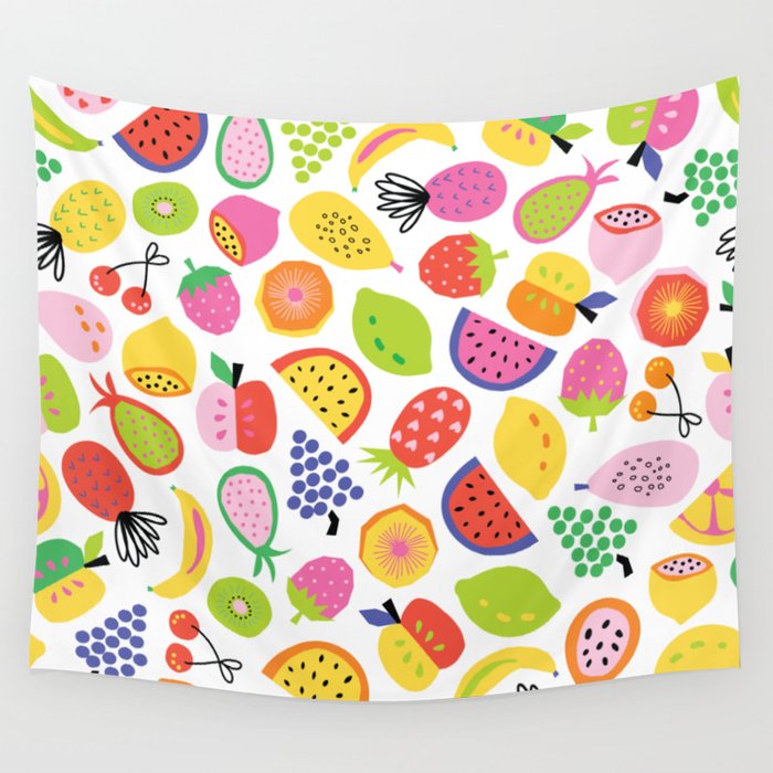 Fruit Salad Pattern Wall Tapestry Gallery Image 4