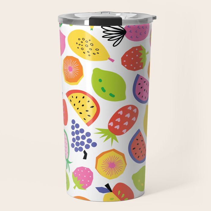 Fruit Salad Pattern Travel Mug Gallery Image 1