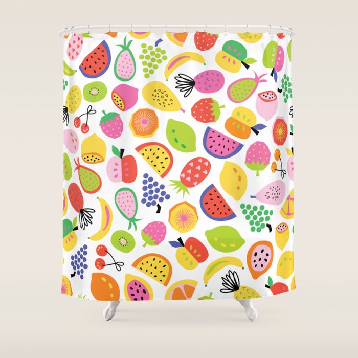 Fruit Salad Pattern Shower Curtain Gallery Image 1