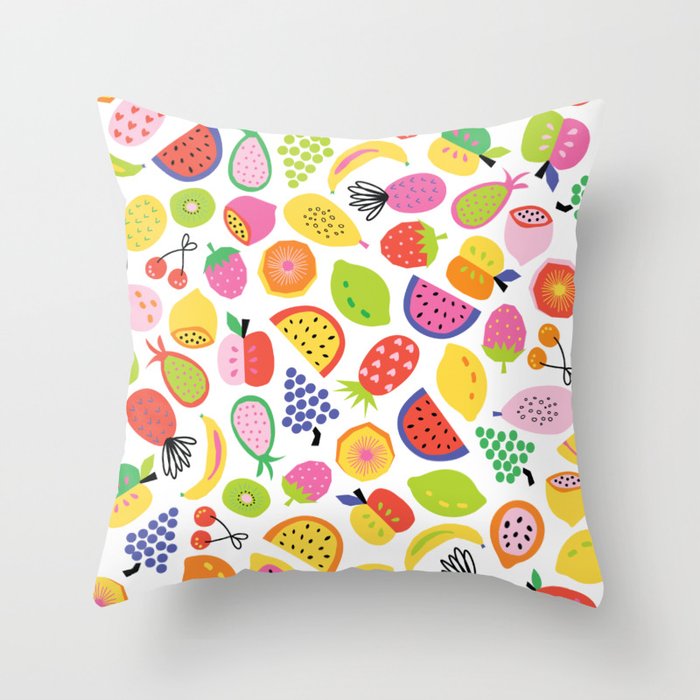 Fruit Salad Pattern Throw Pillow Gallery Image 6