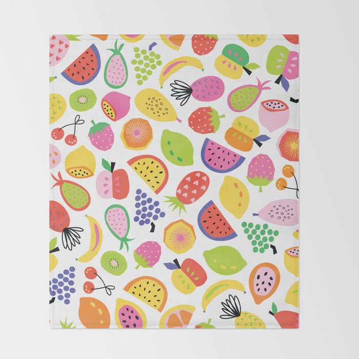 Fruit Salad Pattern Throw Blanket Gallery Image 2
