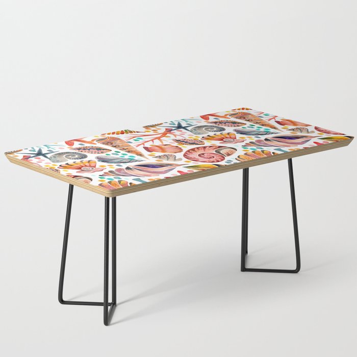Painted Seashells - Coral & Blue Coffee Table Gallery Image 1