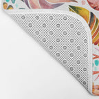 Painted Seashells - Coral & Blue Bath Mat Gallery Image 2