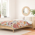 Painted Seashells - Coral & Blue Duvet Cover Gallery Image 2