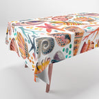 Painted Seashells - Coral & Blue Tablecloth Gallery Image 1