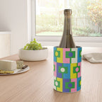 Mid Century Modern Colorful Rektangel Maximalist Pattern Green Pink Yellow Blue Wine Chiller Gallery Image 4