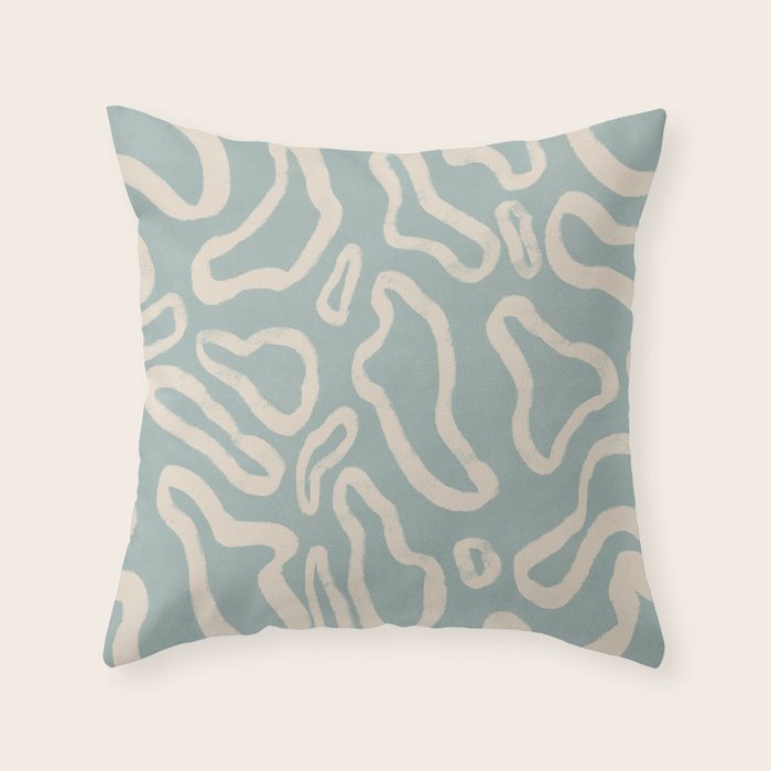 Organical shapes #443 Throw Pillow Gallery Image 1