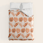 Cinnamon Twin Floral Pattern Duvet Cover Gallery Image 6