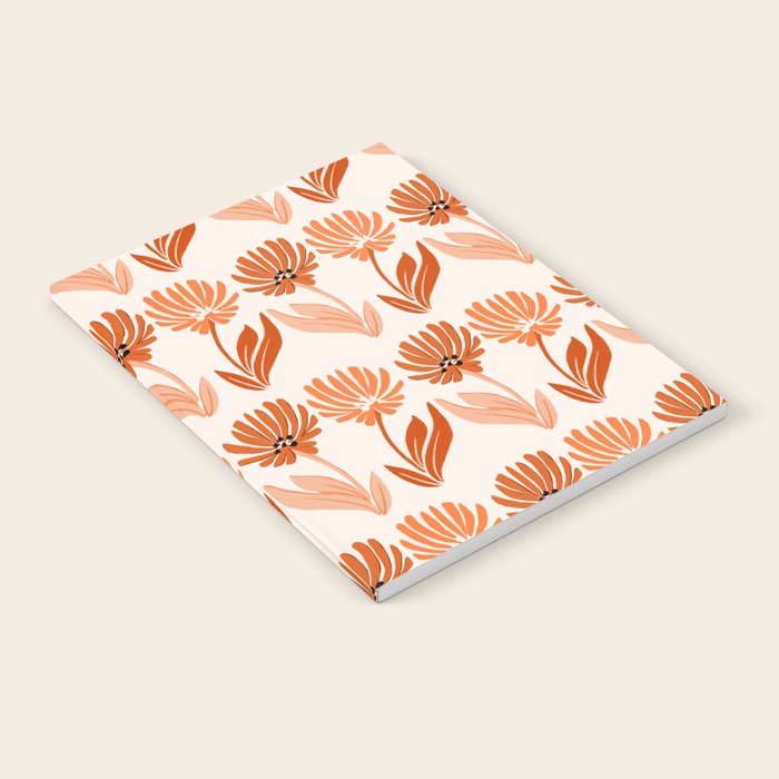 Cinnamon Twin Floral Pattern Notebook Gallery Image 1