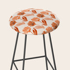 Cinnamon Twin Floral Pattern Stool Gallery Image 2