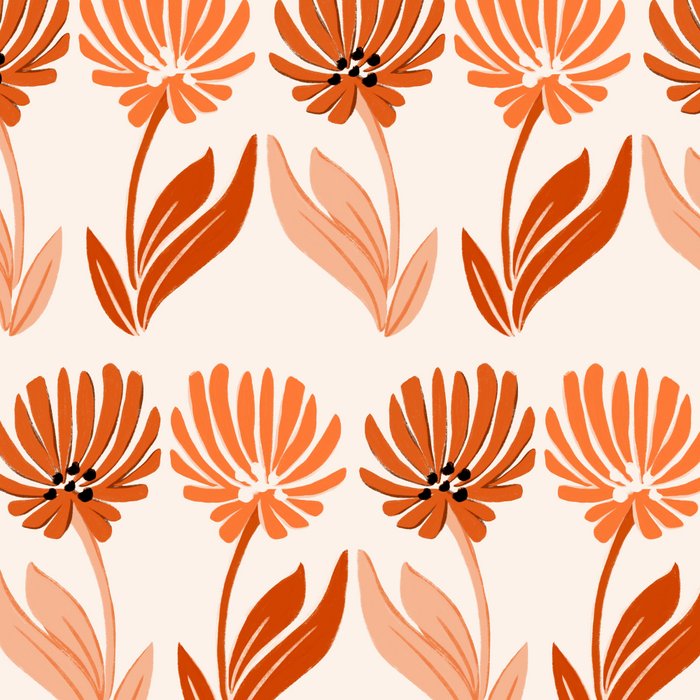 Cinnamon Twin Floral Pattern Coffee Mug Gallery Image 2