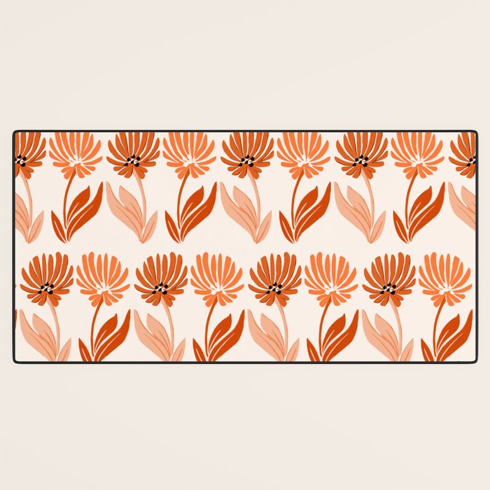 Cinnamon Twin Floral Pattern Desk Mat Gallery Image 3