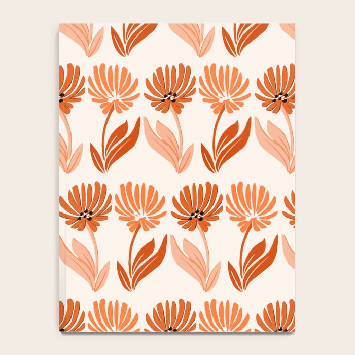 Cinnamon Twin Floral Pattern Notebook Gallery Image 4