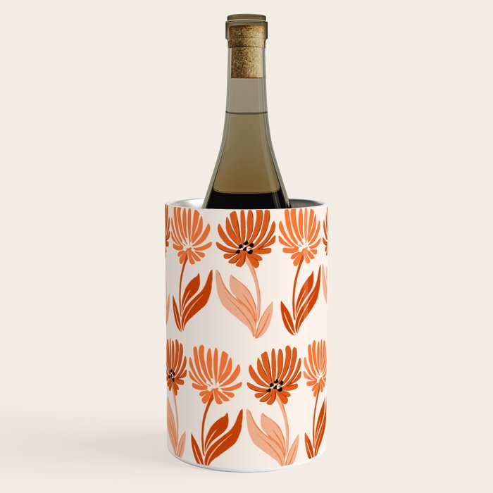 Cinnamon Twin Floral Pattern Wine Chiller Gallery Image 3