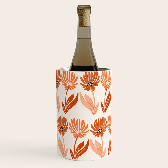 Cinnamon Twin Floral Pattern Wine Chiller Gallery Image 2