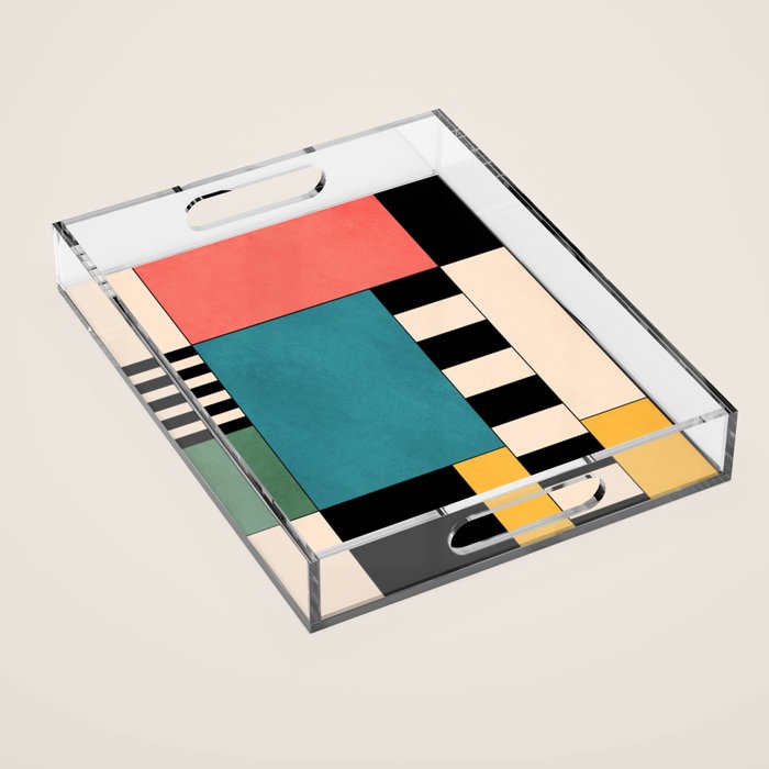Geometric Abstraction 100 Acrylic Tray Gallery Image 1