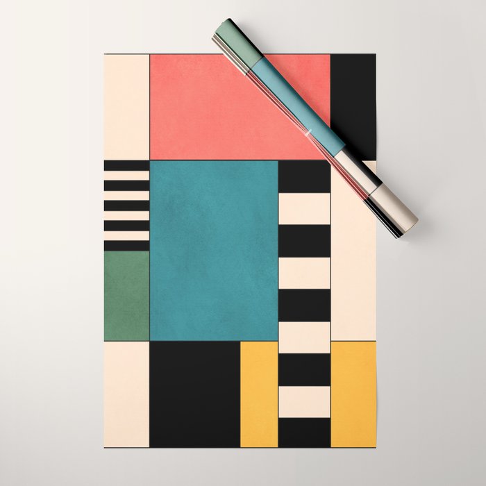 Geometric Abstraction 100 Wrapping Paper Gallery Image 1