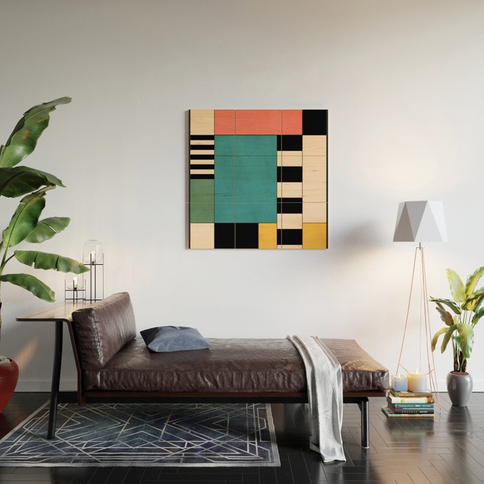 Geometric Abstraction 100 Wood Wall Art Gallery Image 2