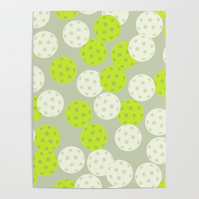Pickleball Ball Pattern Poster Gallery Image 4