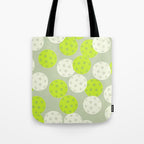 Pickleball Ball Pattern Tote Bag Gallery Image 1