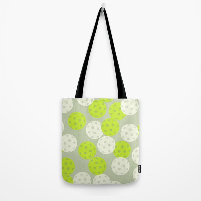 Pickleball Ball Pattern Tote Bag Gallery Image 2