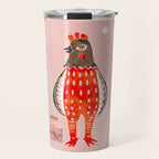 Christmas Chicken - illustration Travel Mug Gallery Image 1