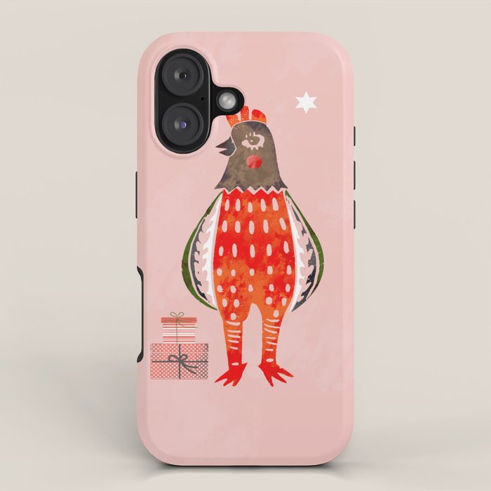 Christmas Chicken - illustration iPhone Case Gallery Image 1