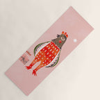 Christmas Chicken - illustration Yoga Mat Gallery Image 1